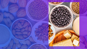 Verschiedene Lebensmittel in Schalen