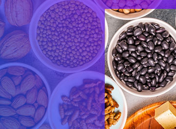 Verschiedene Lebensmittel in Schalen