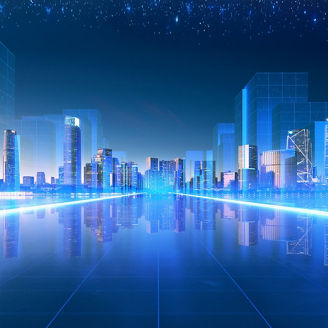 futuristic city building