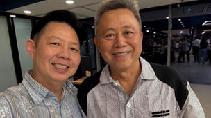 Wah lee in the clubhouse