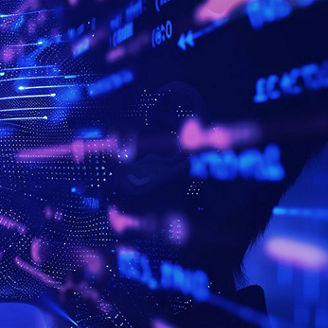 Frauengesicht mit Projektion