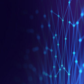 White dots connected texture over navy blue background