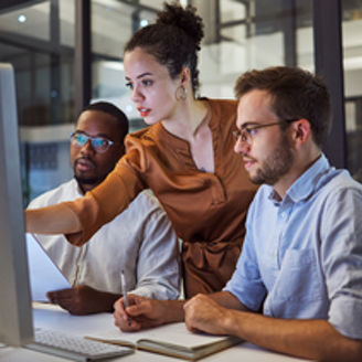 people working together