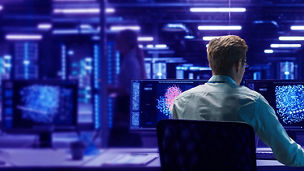 man working on a laptop