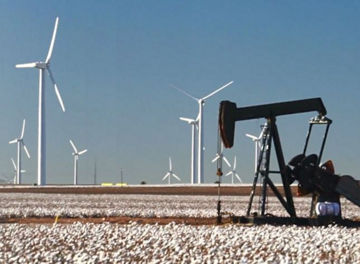 Wind mills on a wind farm