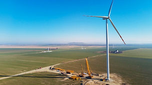 Turbinas eólicas vistas de cima