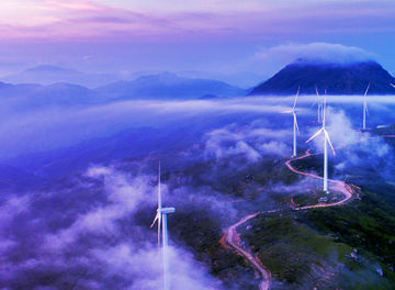 Wind turbines in the countryside