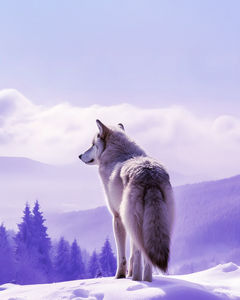 Wolf im Schnee