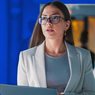 Woman with laptop