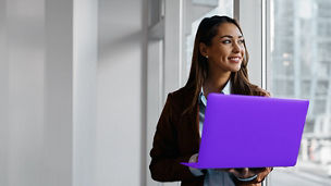 Man holding laptop