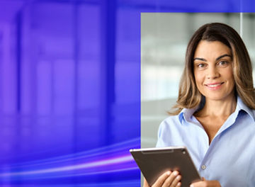Woman holding tablet