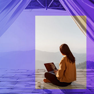 Woman leisure laptop