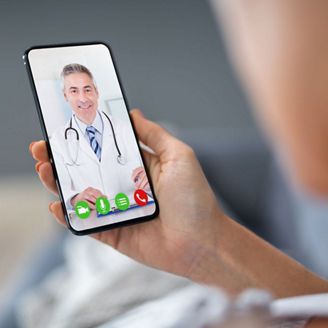woman smartphone doctor market