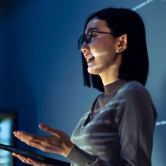 woman talking