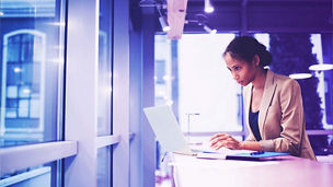 Woman working with laptop