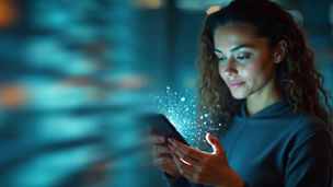 Woman using phone