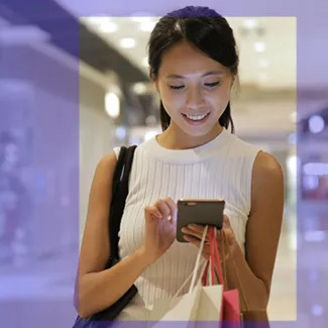 Woman using phone