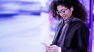 Woman waiting for train at the station