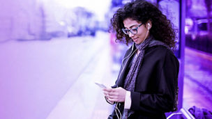 woman waiting for train
