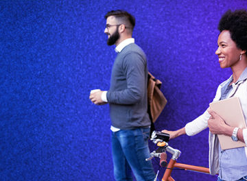 Woman with bike