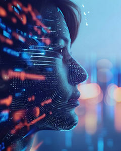 Woman looking into Digital Board