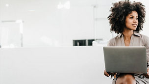 woman with laptop