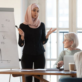 Women discussing