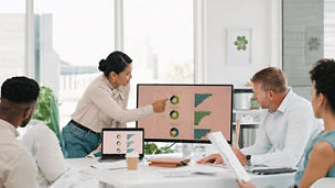 Women giving presentation