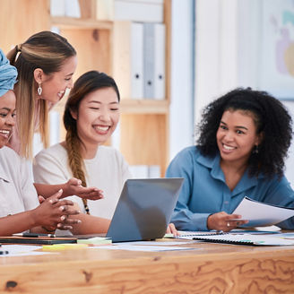 Women looking at laptop