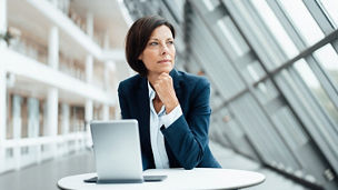 Women sitting and working