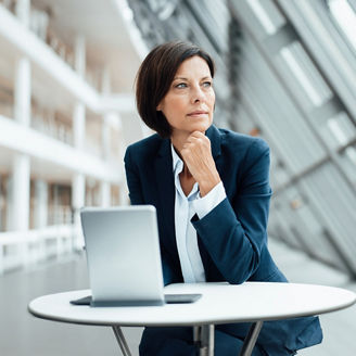 Women sitting and working