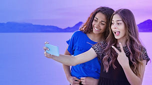 women smiling