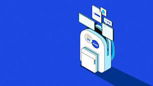 Workday Student and KPMG backpack with digital applications