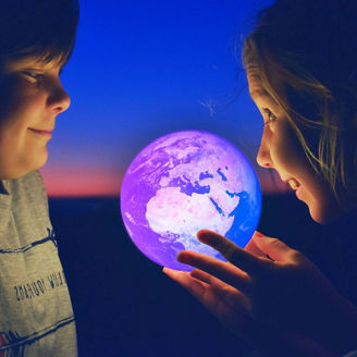 kinderen met wereldbol
