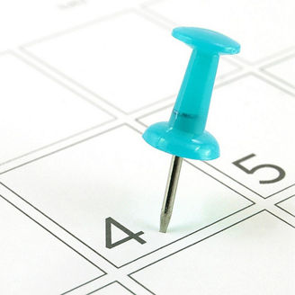 Pin im Kalender