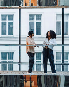 two women having a conversation