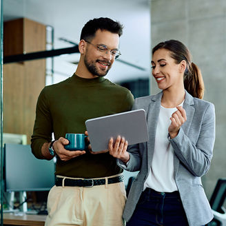 Colleagues in discussion