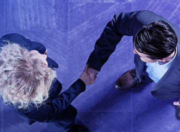 Two people from above