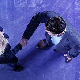 Two people from above